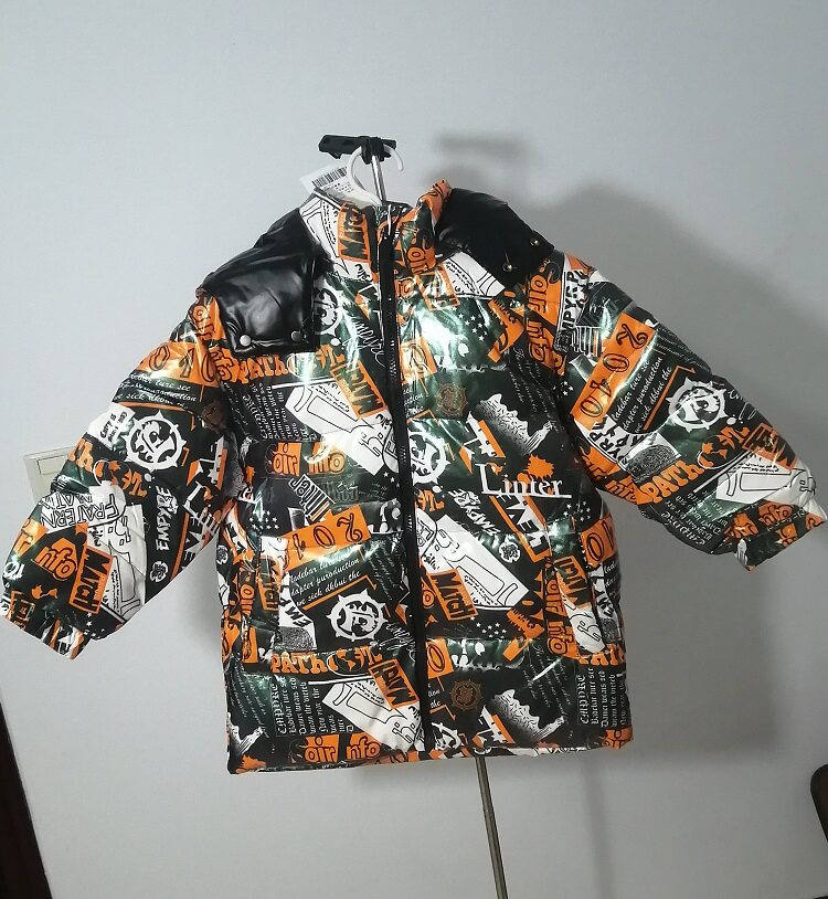 布YCR品牌折扣童装中大童男童加棉带帽外套青少年儿童冬季棉服棉