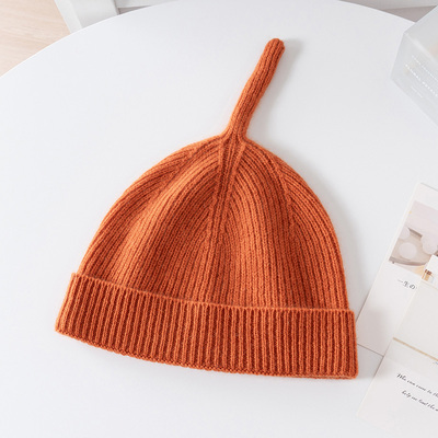 儿童山羊绒帽宝宝奶嘴帽可爱幼儿百搭时尚加厚保暖羊毛针织护耳帽