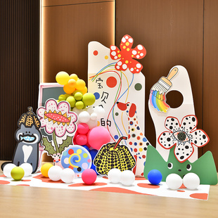 教室美术绘画展板儿童幼儿园艺术作品画展装饰拍照定制kt板背景墙