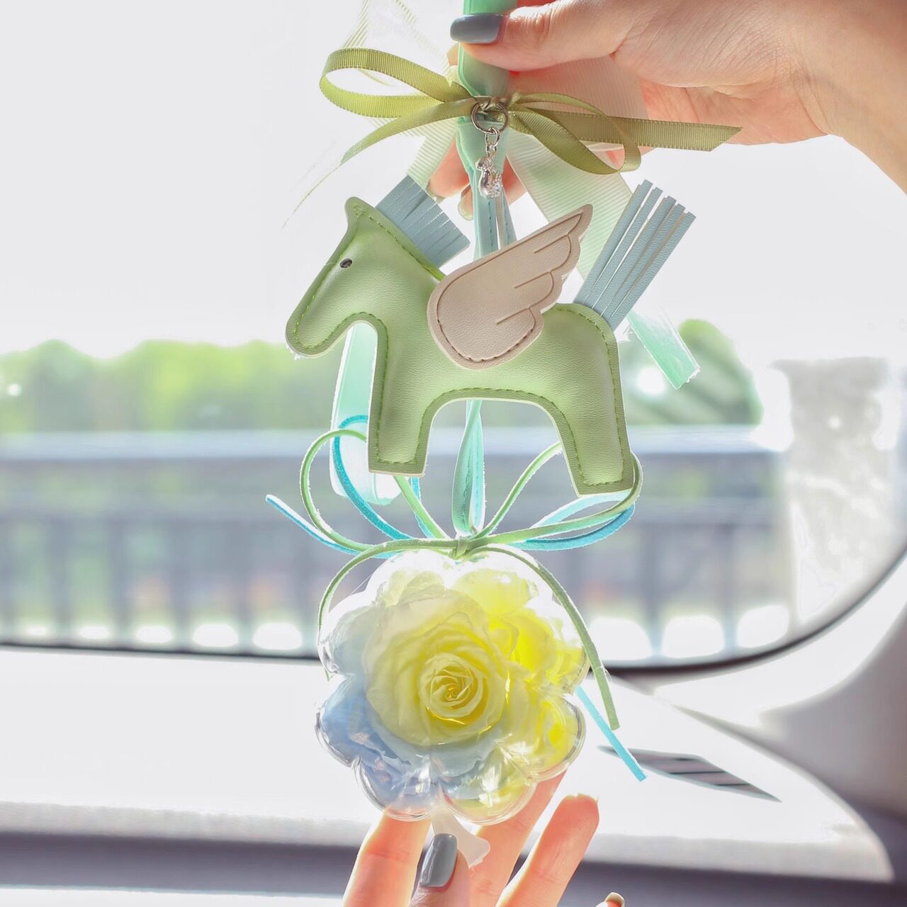 女神节永生花车挂配饰送女友闺蜜