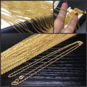 链进口原装 18K金粗麻花链 45cm粗款 耐用闪亮K黄金色结实性价比