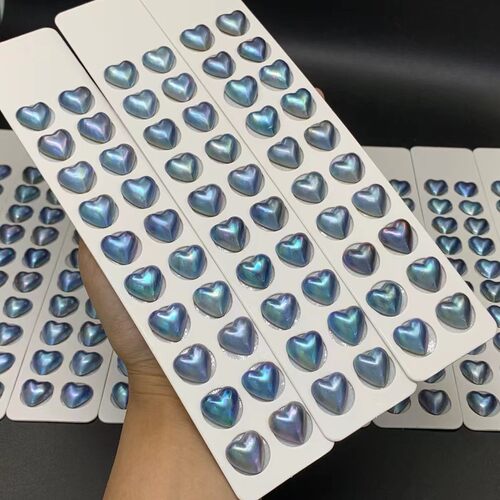 孔雀深蓝爱心马贝裸珠进口