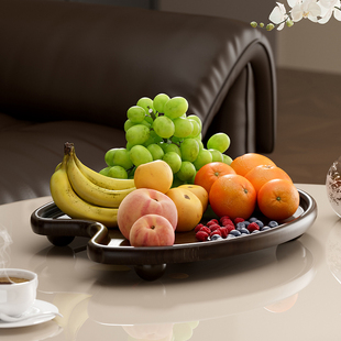 高颜值水果干果零食瓜子托盘中古风客厅茶几餐桌糖果点心收纳盘子