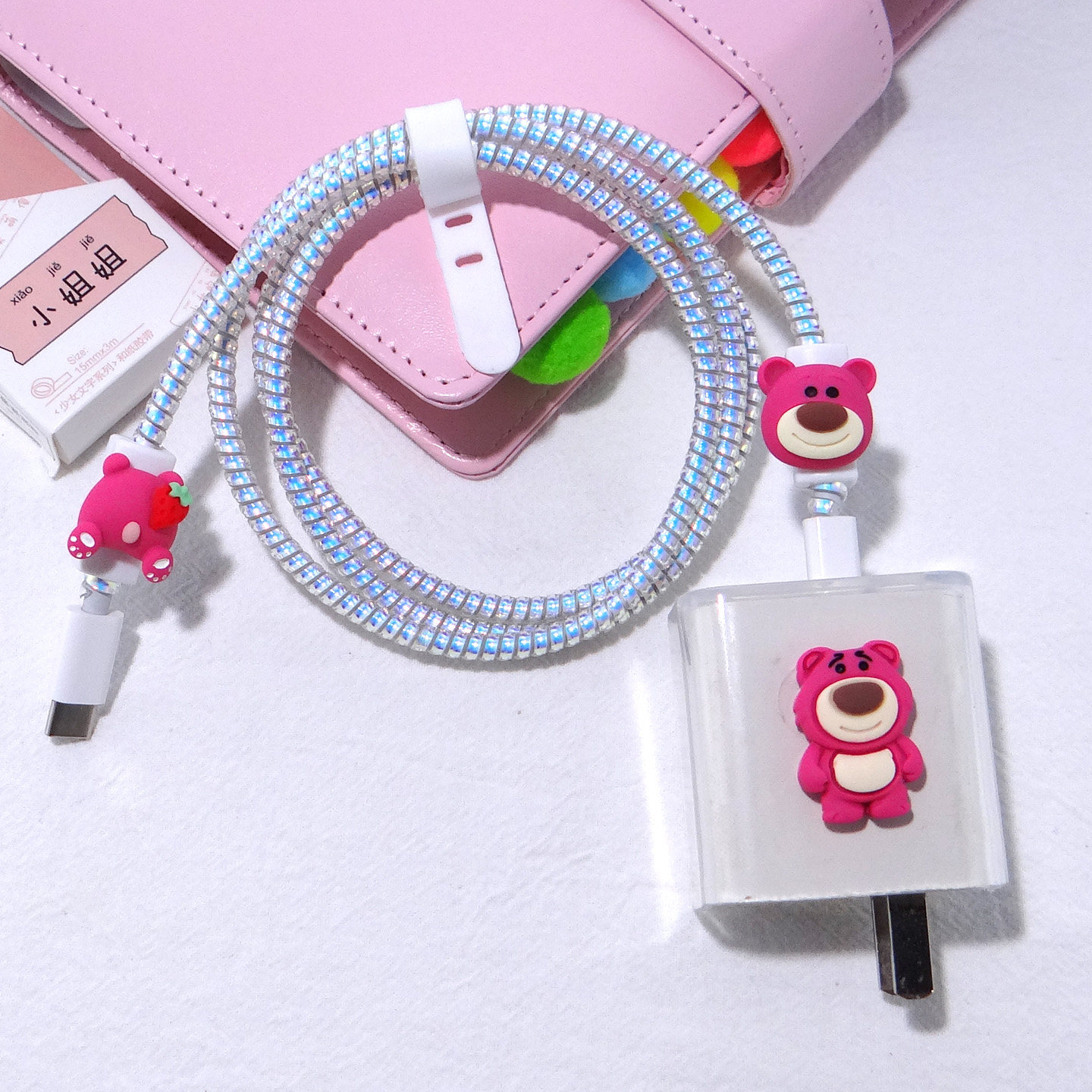 适用于华为66w荣耀70/60数据线保护套nova9充电器透明壳耳机缠绕