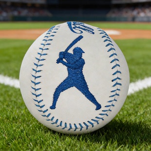 Hitting动作棒球头层牛皮 定制中英名字 Batter 手工刺绣Baseball