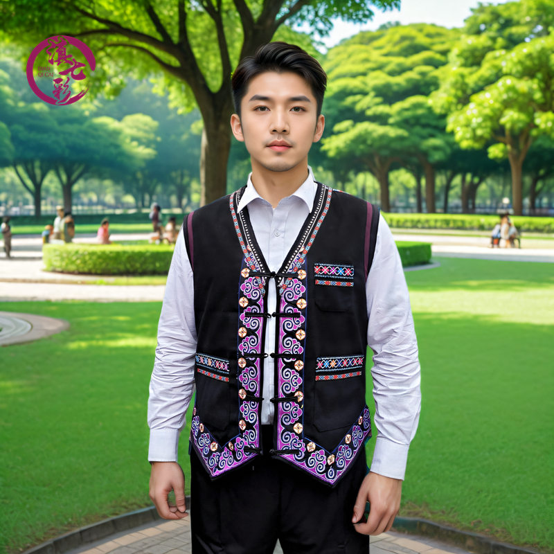 云南民族服装火把节男女马甲