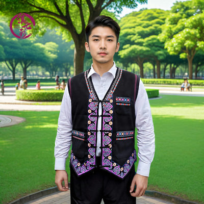 云南民族服装火把节男女马甲