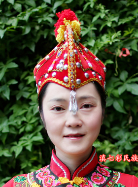 毛球红色公鸡帽鸡冠帽舞台民族风
