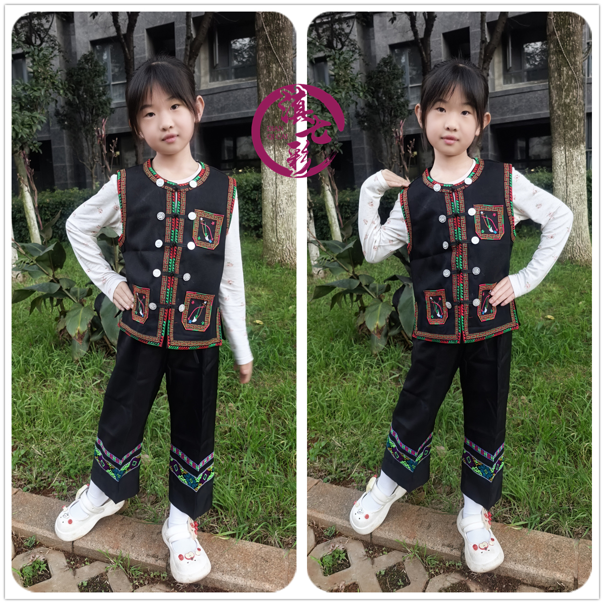 帆布十字绣哈尼族刺绣马甲民族风