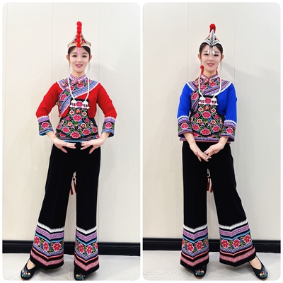 气球花大裤脚楚雄彝族左脚舞女装