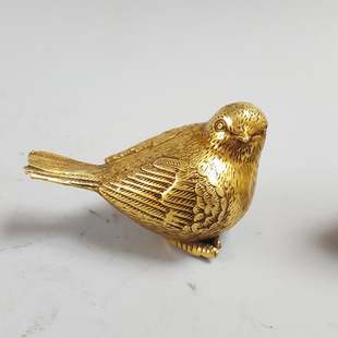 铜器工艺品纯铜家雀小鸟小麻雀摆件家居装饰礼品古玩收藏杂项