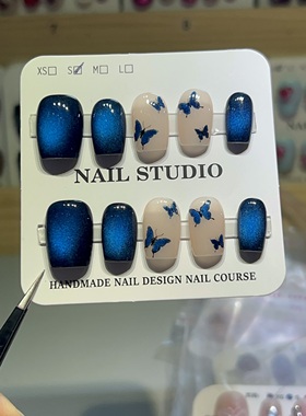 纯手工穿戴甲短款2026新款高级感轻奢裸色甲片