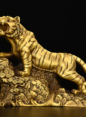 办公室黄铜老虎摆件工艺