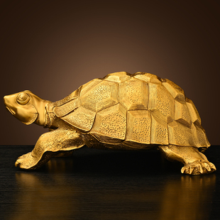 饰品 铜乌龟摆件铜龟千年百寿龟祝寿贺寿礼品家居办公室开业工艺装