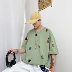 703-T211 夏季卡通男韩版数码印花短袖情侣T恤图片