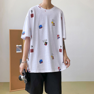 703-T211 夏季卡通男韩版数码印花短袖情侣T恤图片