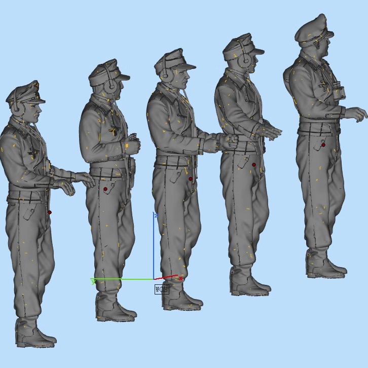 1/35 48 72 64 144 87 二战虎式虎王豹G德国坦克兵 树脂 3d打印