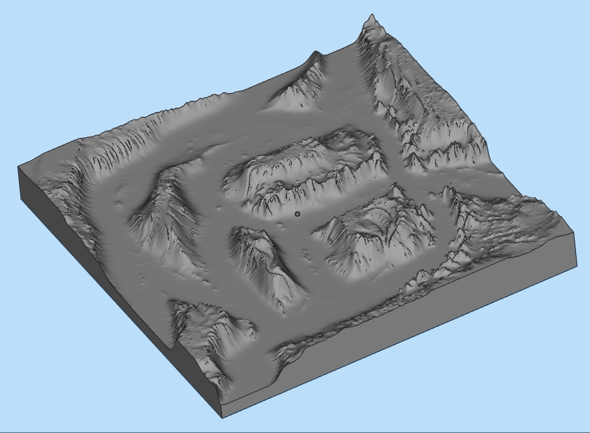 山峰 群山 高山 地形 等高 模型 3d打印 可定制