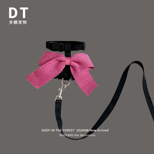 可调节猫咪外出防挣脱牵引绳工字型防走丢遛猫神器小型犬狗链猫绳