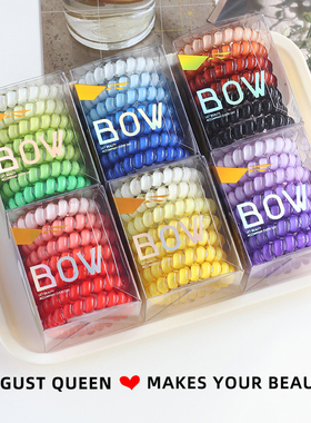 彩色无痕电话线发圈大号不勒发绳高级感电线圈头绳女扎头发皮筋