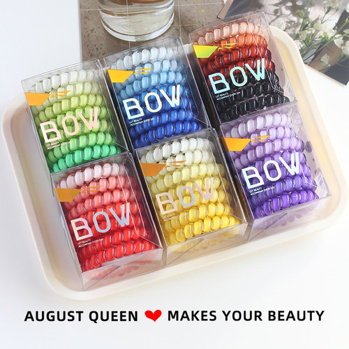 彩色无痕电话线发圈大号不勒发绳高级感电线圈头绳女扎头发皮筋