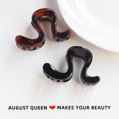 简约几何半扎发抓夹女气质鲨鱼夹发卡后脑勺夹子头饰高马尾盘发夹