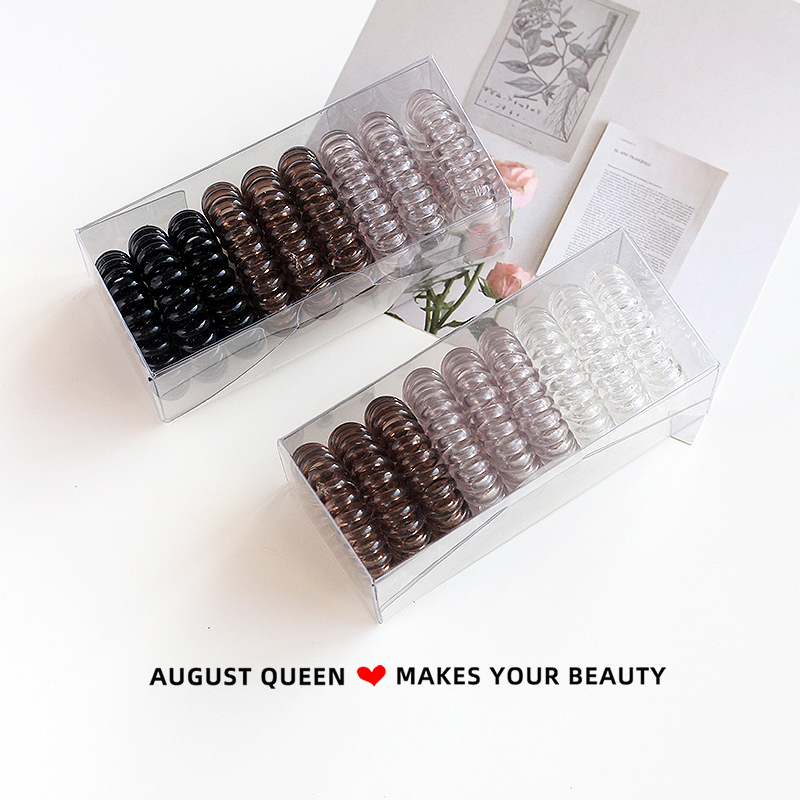 2025年新款发绳女扎头简约气质头绳无痕电话线发圈高弹力皮筋头饰