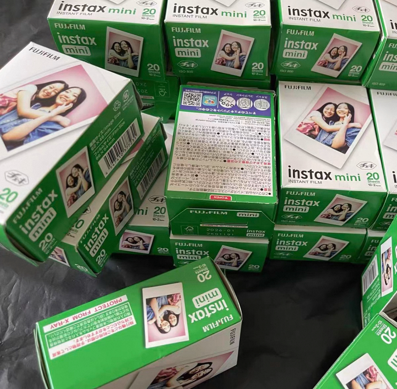 现货富士instax mini相纸立拍立得胶片3寸迷你相纸白边双包装20张