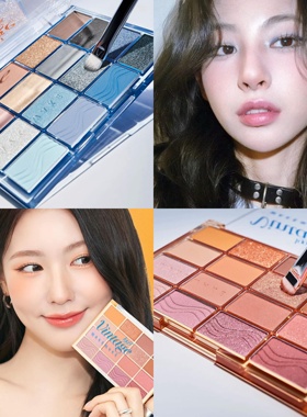 wakemake唯可魅16色眼影盘复古19号蓝色Y2K复古千禧辣妹妆20号橙