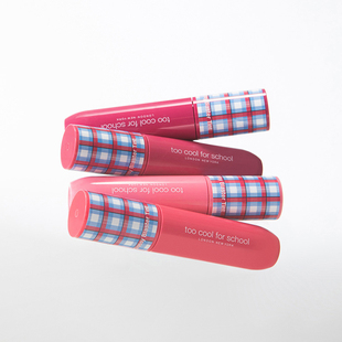 白皮舒适区!too cool for school格子水润染唇液唇釉橄榄皮荧光粉