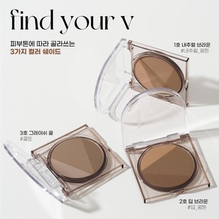 新版~peripera/菲丽菲拉V SHADING三色修容盘哑光鼻侧影阴影粉03/