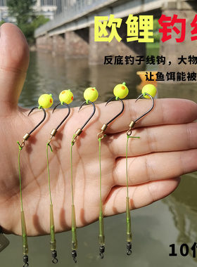 欧式鲤鱼钓组珠珠湖库反底钓线组防缠绕短子线浮水浮力球海竿草鱼