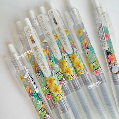 现货日本ZEBRA斑马花朵限定热带花房独角兽童话梦境清新中性笔0.5