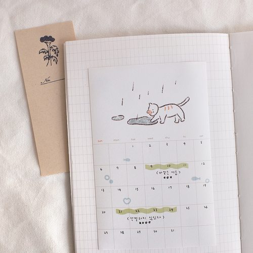 韩国进口suatelier 贴纸monthly plan 月计划贴12张入便利随意贴