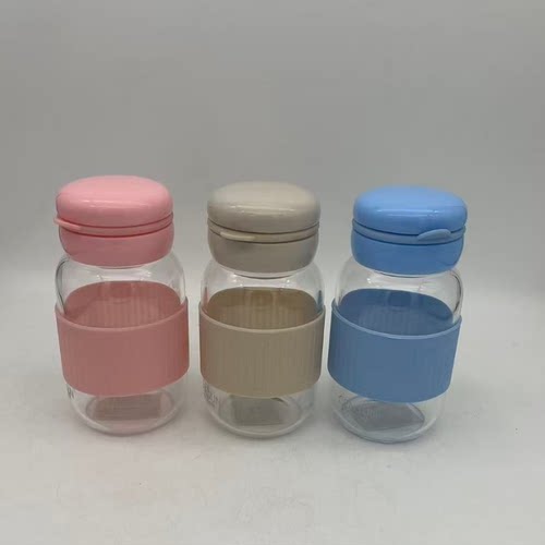 玻璃杯高颜值女夏轻奢可爱网红水杯学生耐高温便携饮水杯300mL