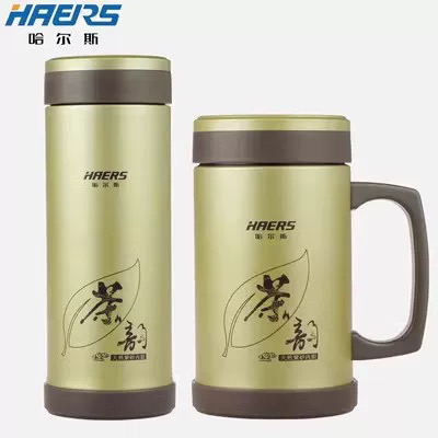 哈尔斯健康紫砂杯300mL直杯、350mL办公杯、紫砂休闲养生泡茶杯