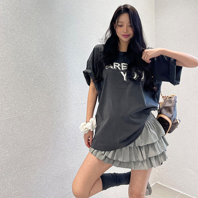 韩国进口GWIN百搭蛋糕短裙裤女