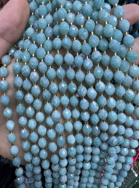 6*8mm天然天河石米珠半成品diy手工串珠手链项链饰品配件材料