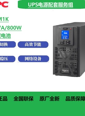 施耐德不间断电源UPS电源SPM1K泰山系列1000VA800W在线式内置电池