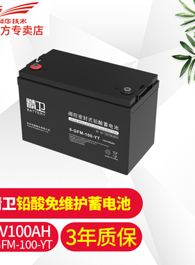 科华技术KELONG精卫电池 100AH 6-GFM-100-YT免维护UPS铅酸蓄电池