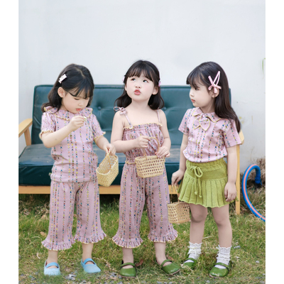粉碎花系列套装女童夏季