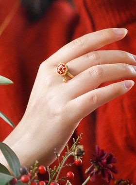 转心轮丨六字真言莲花戒指