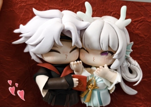 我们结婚啦王者荣耀同人Q版二创粘土手办游龙清影西施曜情侣相框