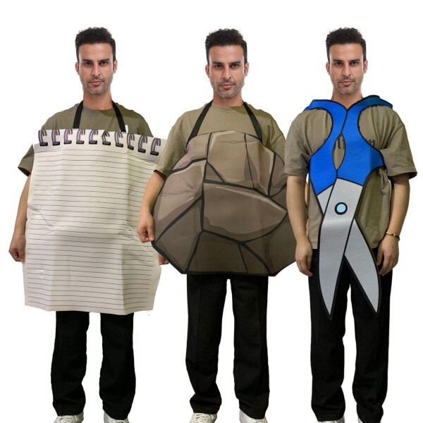 现货新款万圣节趣味猜拳套装石头剪刀布搞笑派对酒吧演出服装