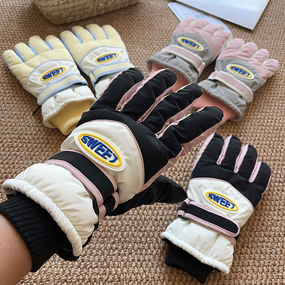 滑雪手套女冬季保暖加厚防风骑行