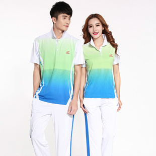 中国梦之队运动服套装女士夏季短袖T恤长裤健身跳操情侣运动男