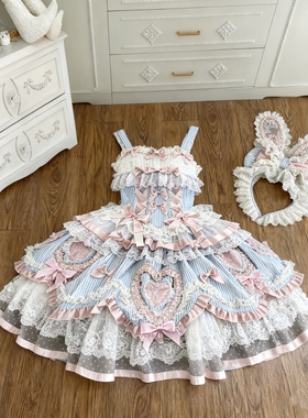 收藏-未命名-Lolita原创连衣裙洋装花瓣爱心甜美可爱蛋糕裙公主风