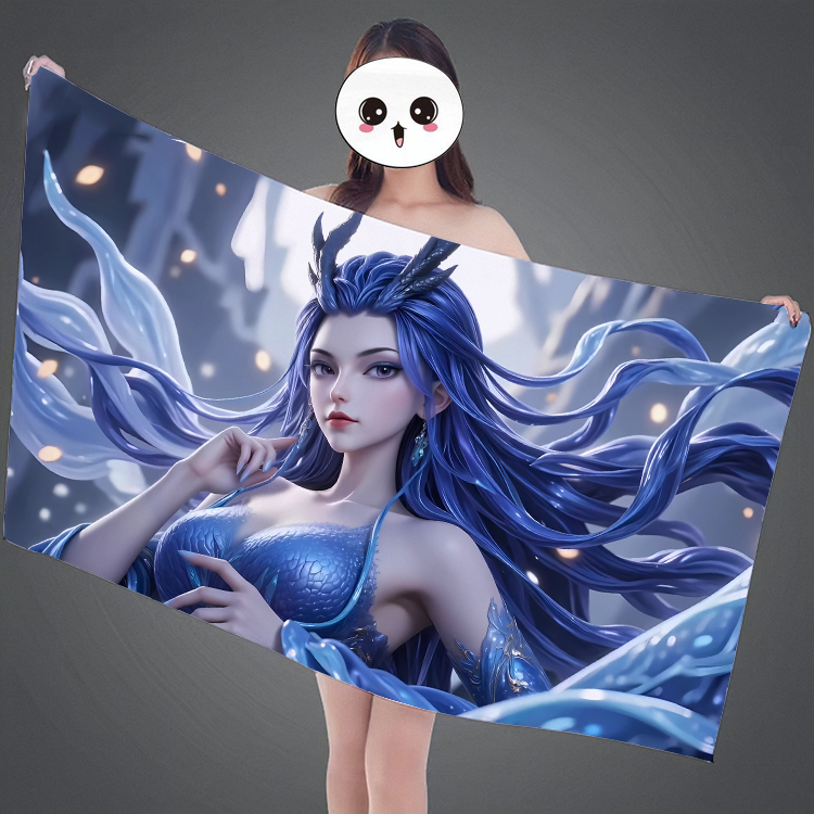 哪吒敖丙光动漫浴巾披肩运动毛巾