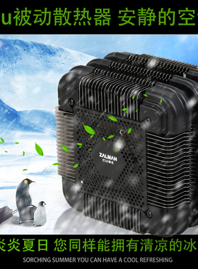 扎曼FX100十热管cpu被动散热器无风扇台式机ZALMAN散热器NH-P1
