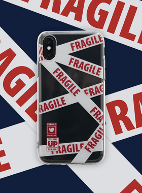 Freshista原创胶带iPhoneXs手机壳透明r苹果8Plus 7光面保护套Max